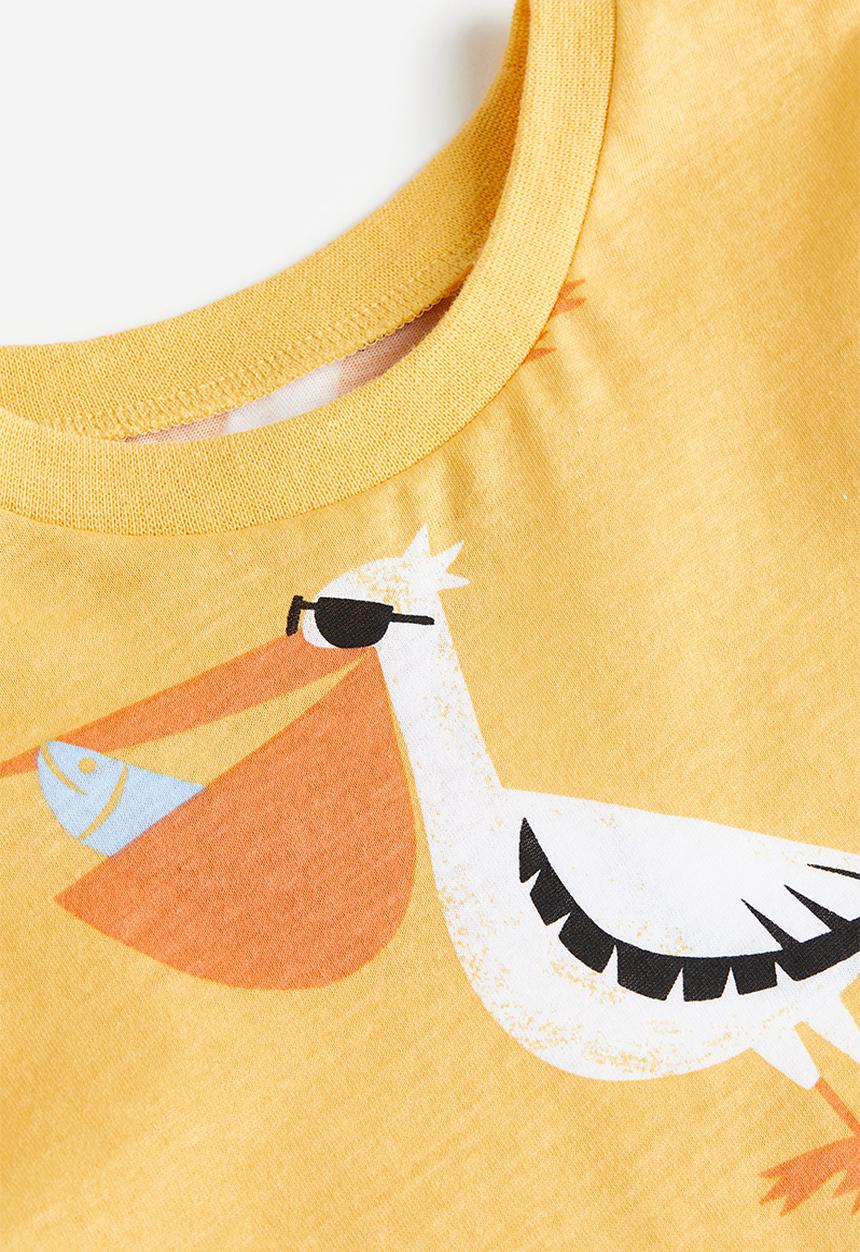 H&M - Cotton t-shirt - yellow pelicans
