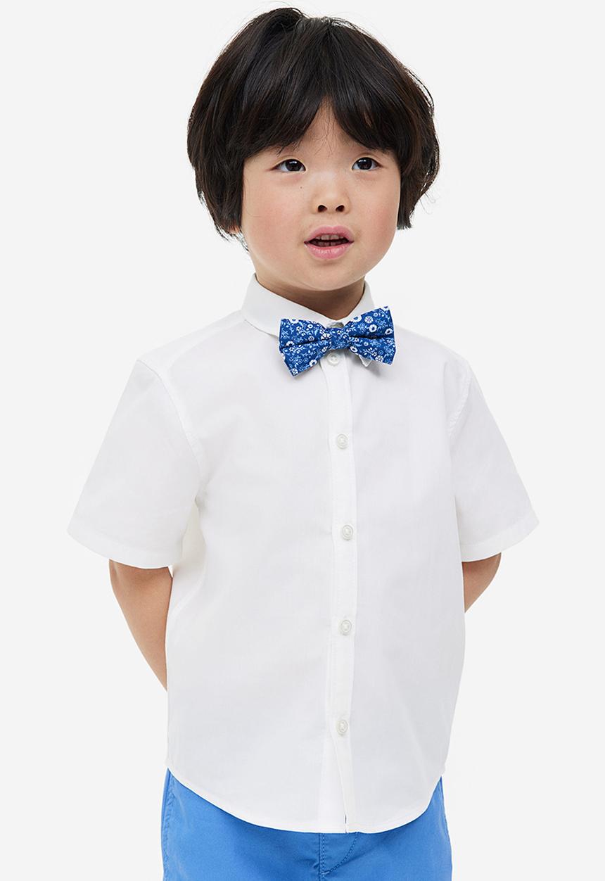 H&M - Shirt and bow tie - white floral