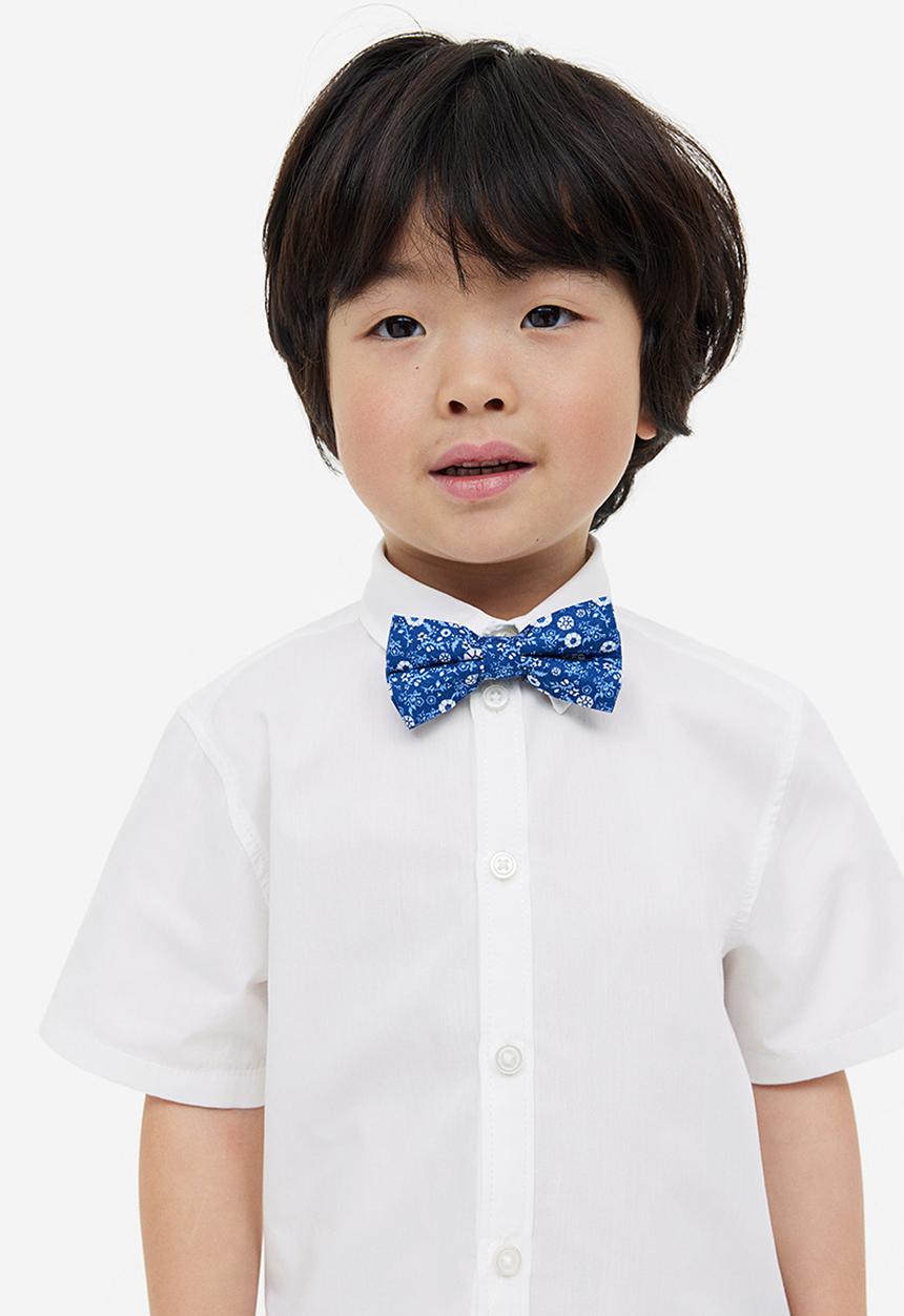 H&M - Shirt and bow tie - white floral