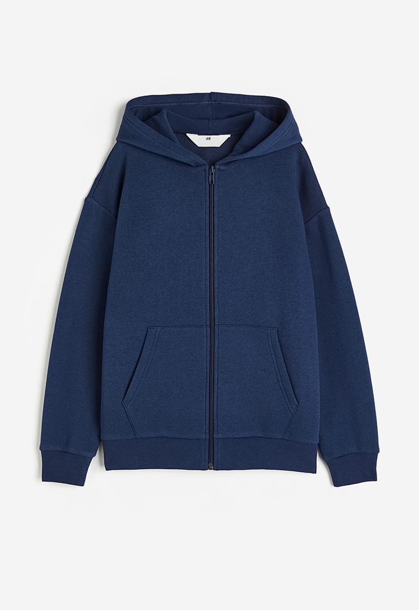 H&M - Zip-through hoodie - navy blue