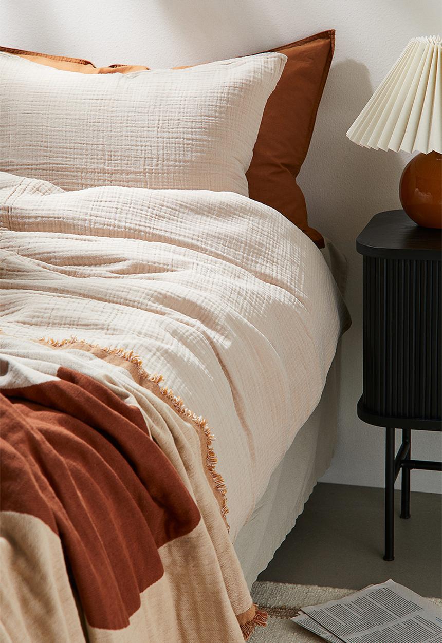 H&M - Muslin single duvet cover set - beige