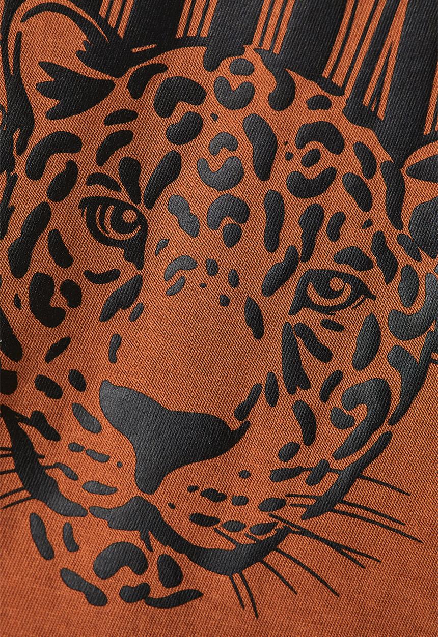 H&M - Printed cotton t-shirt - brown leopard