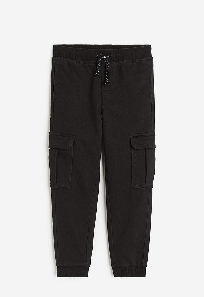 H&M - Slim fit cargo trousers - black