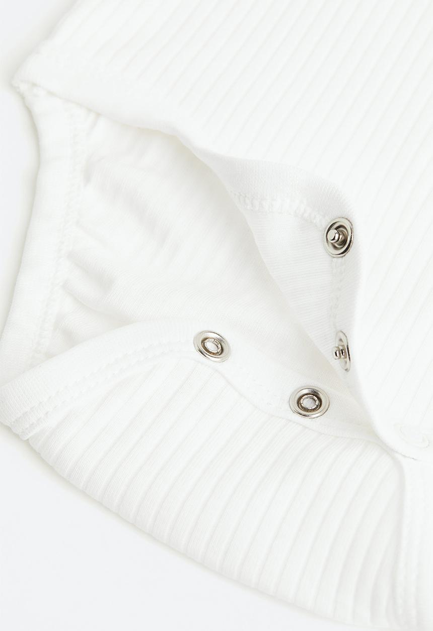 H&M - 3-Pack ribbed bodysuits - white