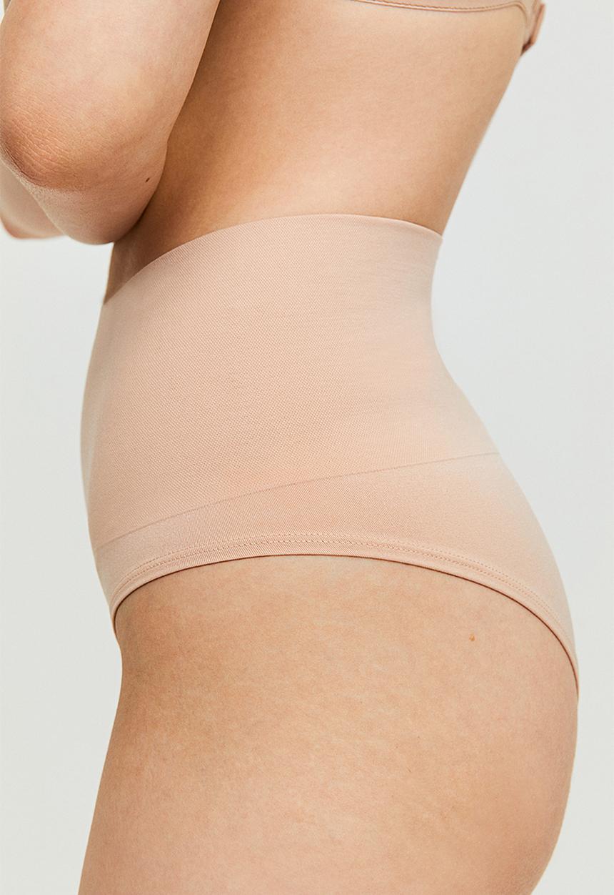 H&M - 2 Pack medium shaping briefs - light beige