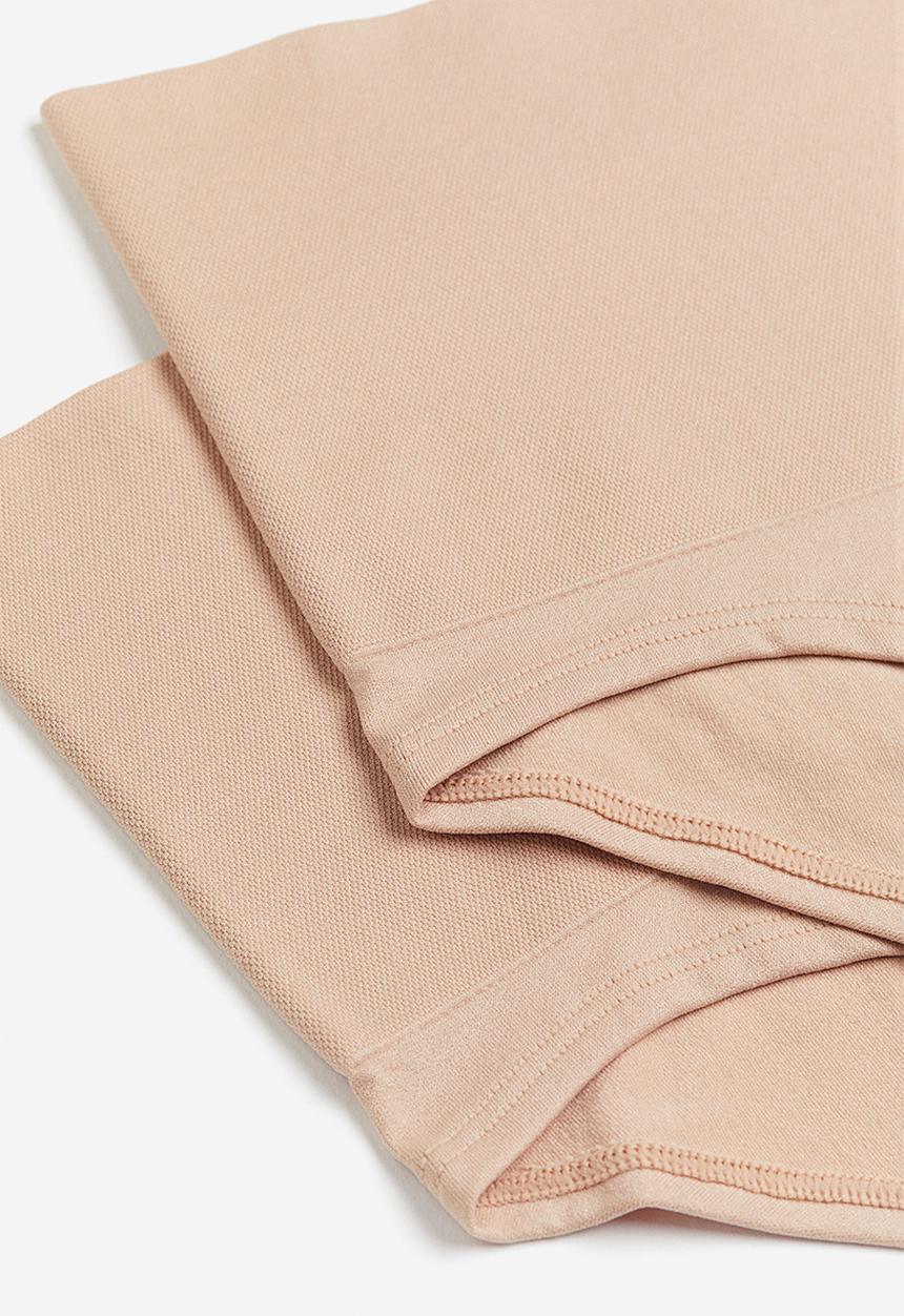 H&M - 2 Pack medium shaping briefs - light beige