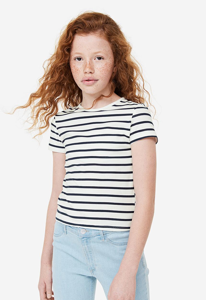 H&M - Printed t-shirt - white striped