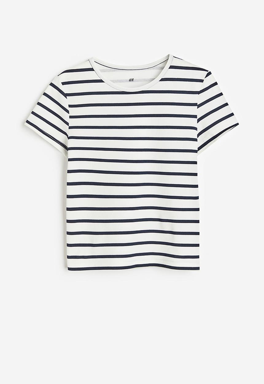 H&M - Printed t-shirt - white striped