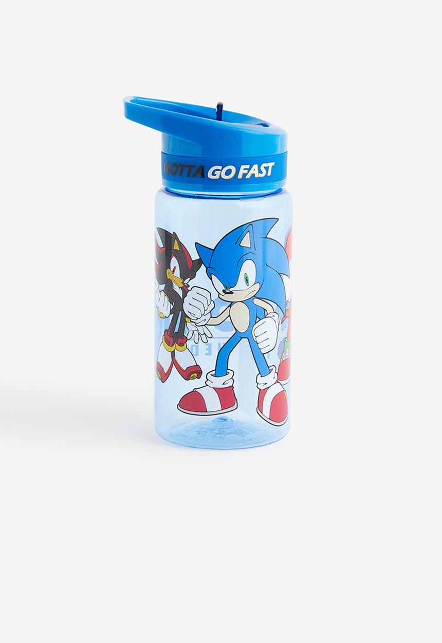 H&M - Printed water bottle - bright blue/sonic the hedgehog