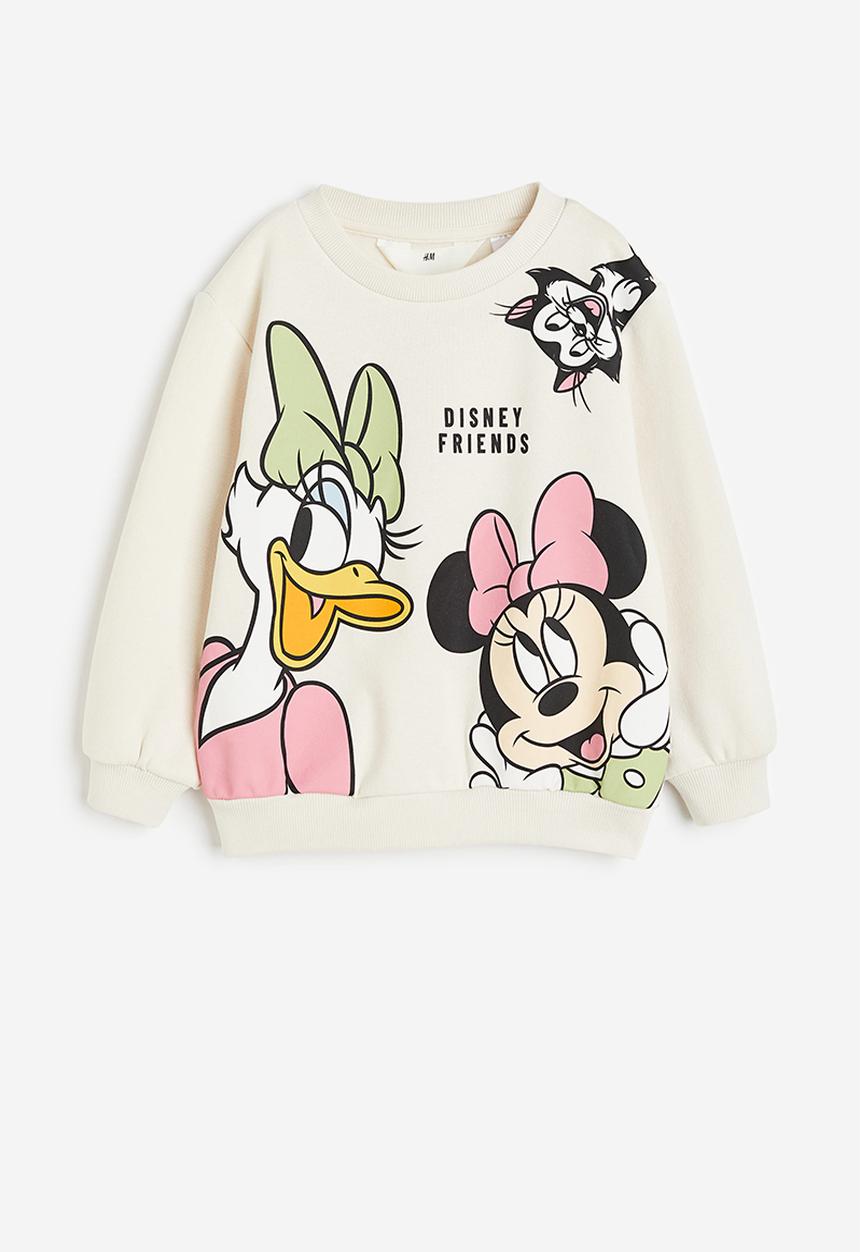 H&M - Printed sweatshirt - light beige minnie mouse