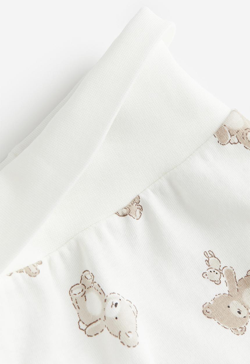 H&M - 3-Piece cotton set - white teddy bears 