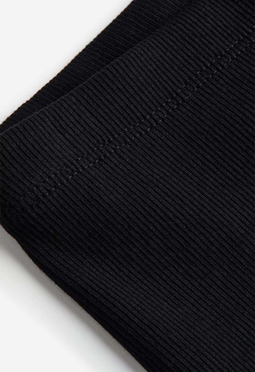 H&M - Ribbed jersey leggings - black