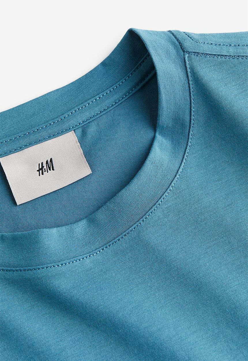 H&M - Regular fit pima cotton t-shirt - turquoise