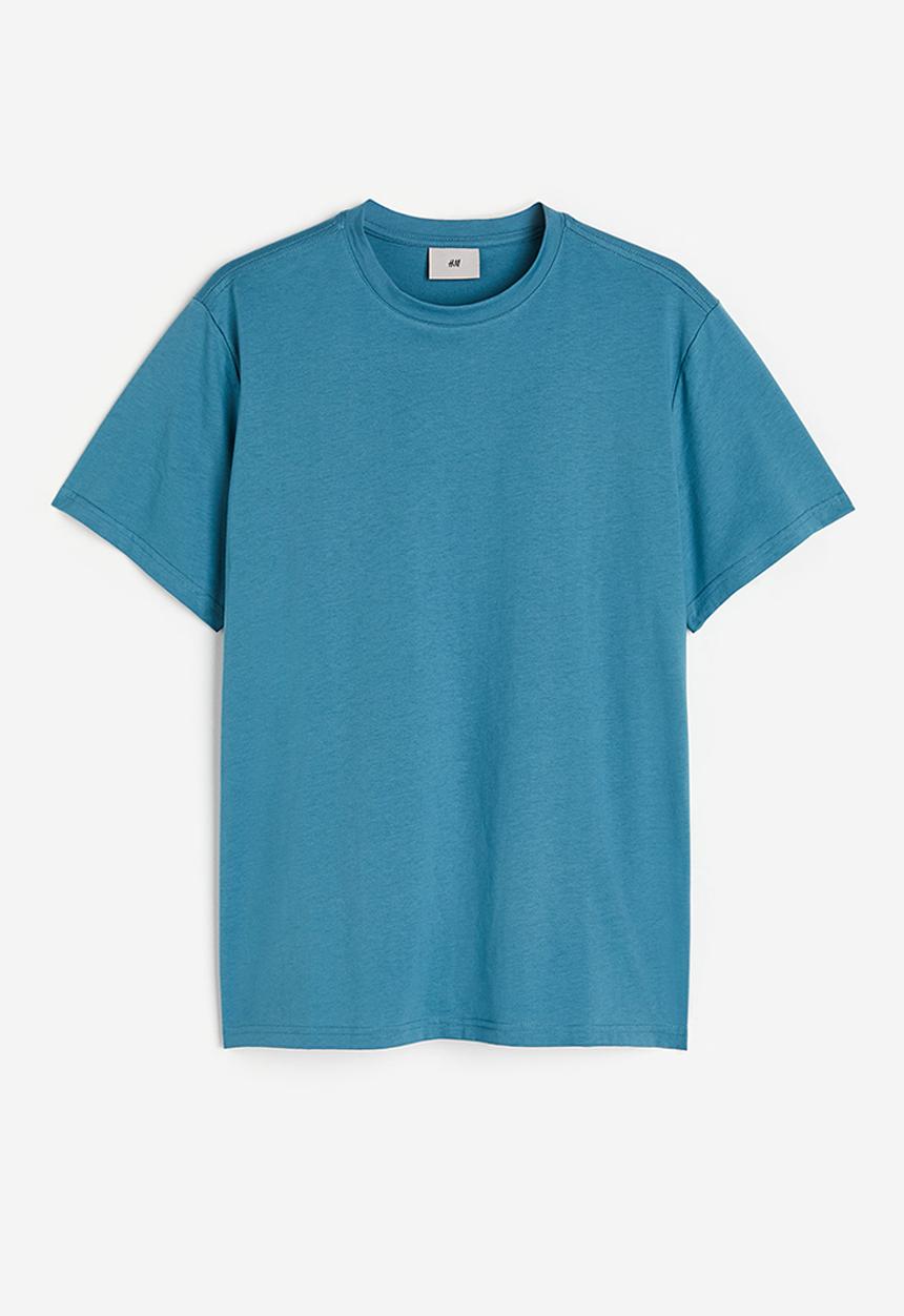 H&M - Regular fit pima cotton t-shirt - turquoise