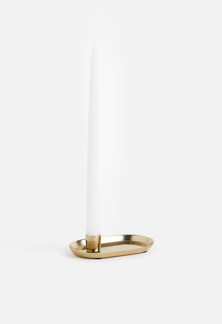 H&M - Metal candlestick - gold-coloured