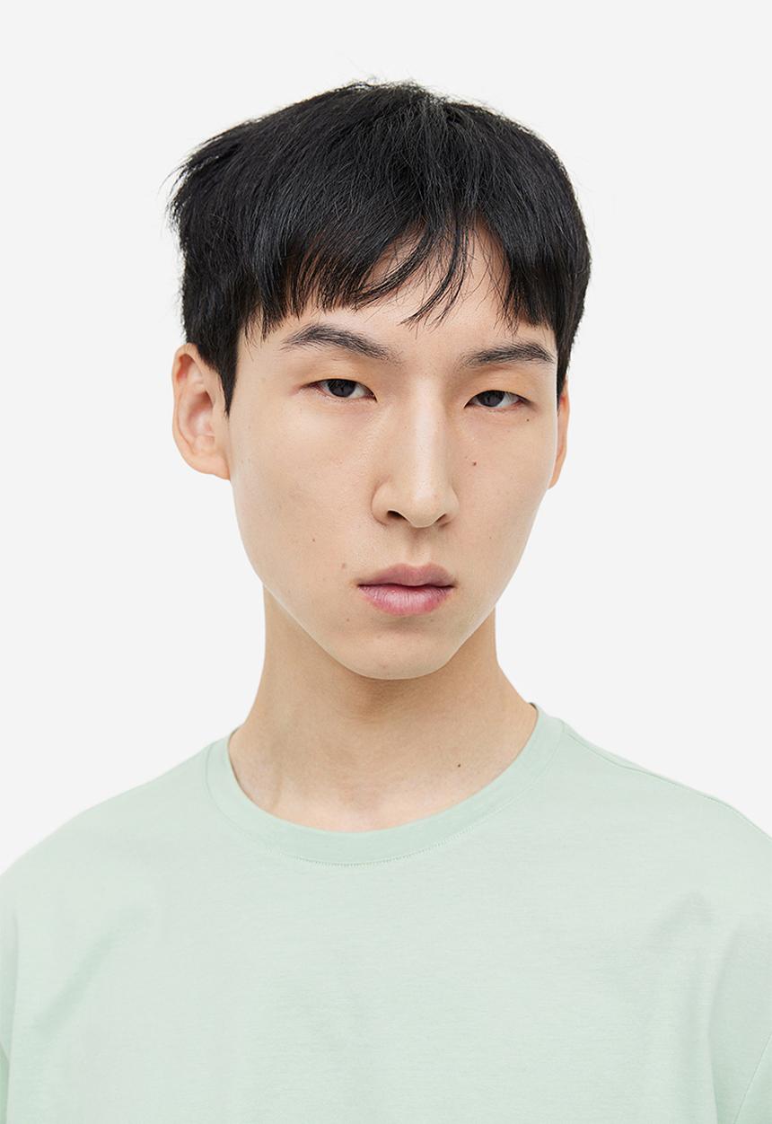 H&M - Regular fit pima cotton t-shirt - green