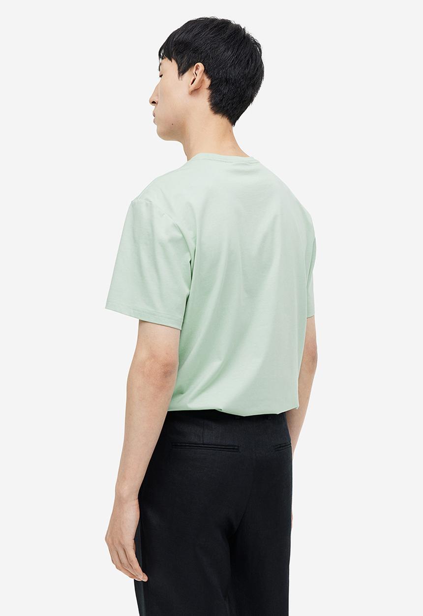 H&M - Regular fit pima cotton t-shirt - green