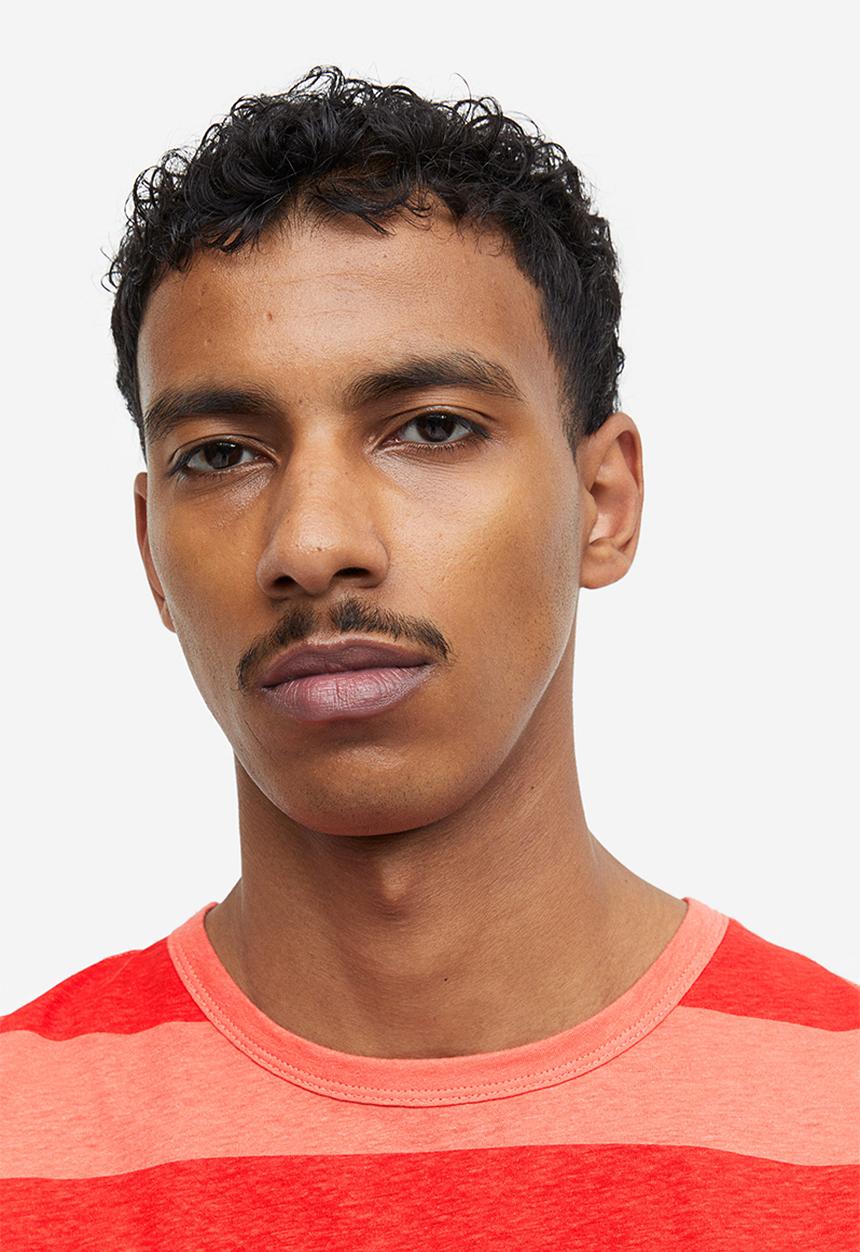 H&M - Regular fit linen-blend t-shirt - red