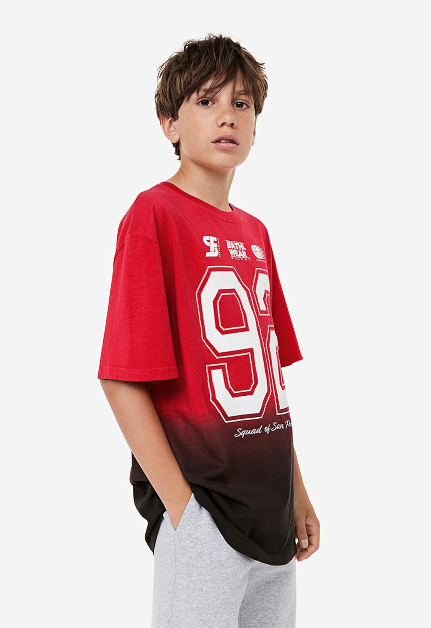 H&M - Printed jersey t-shirt - bright red 92