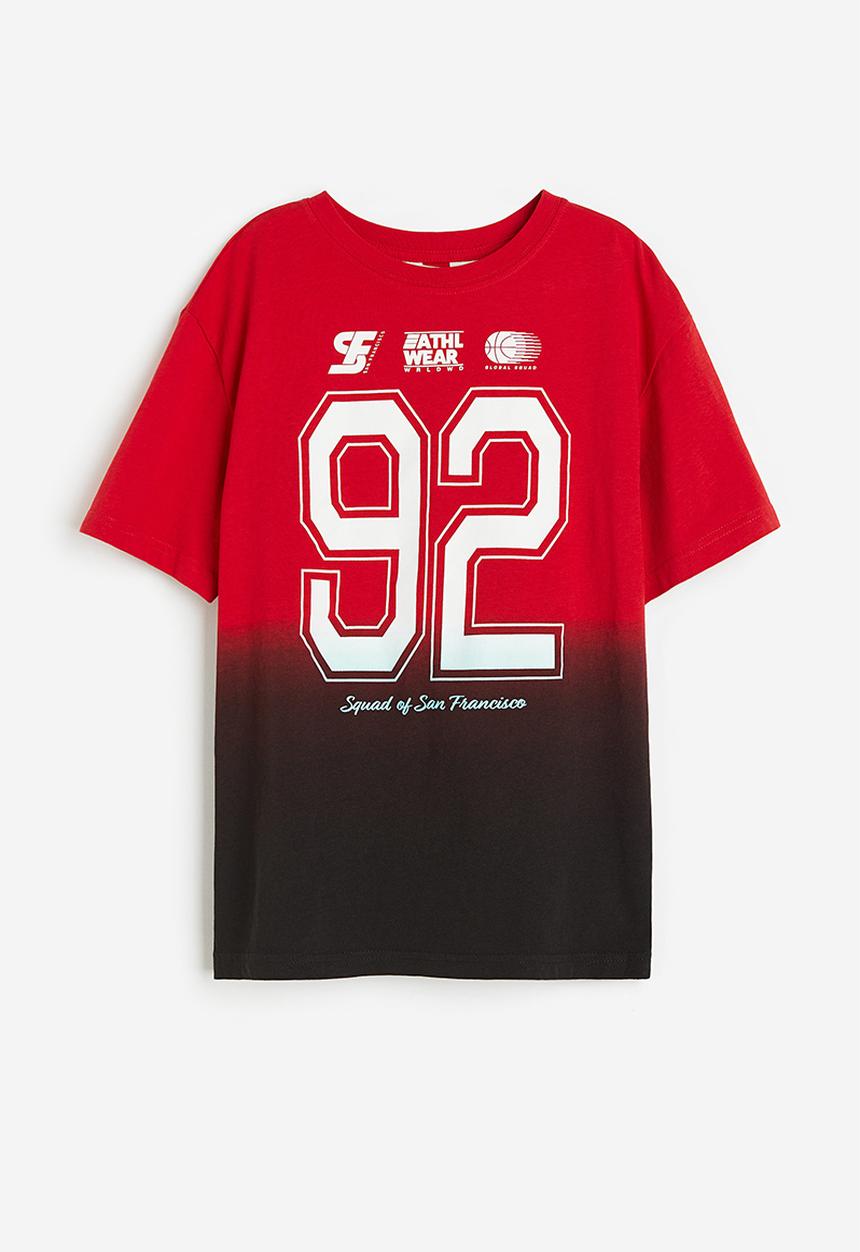 H&M - Printed jersey t-shirt - bright red 92