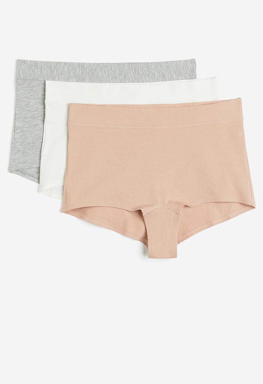 H&M - 3 Pack cotton shortie briefs - multi