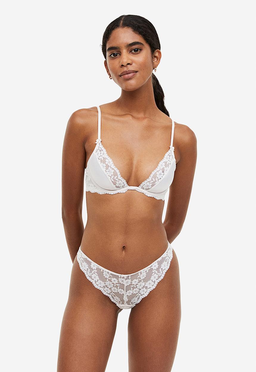 H&M - 3 Pack lace brazilian briefs - multi