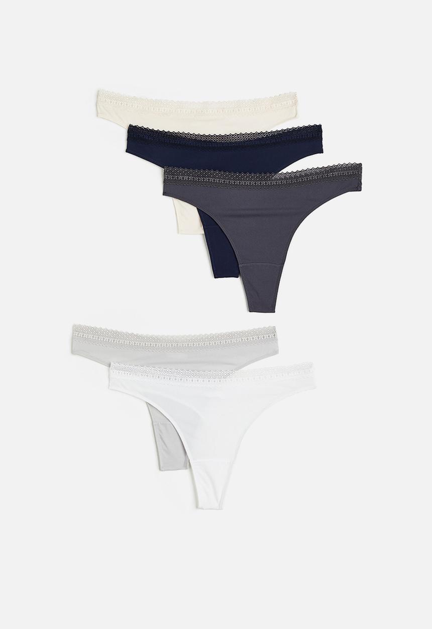 H&M - 5-Pack microfibre thong briefs - multi