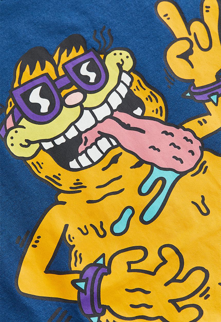 H&M - Printed t-shirt - blue garfield