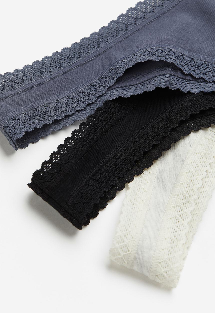 H&M - 3 Pack cotton brazilian briefs - multi