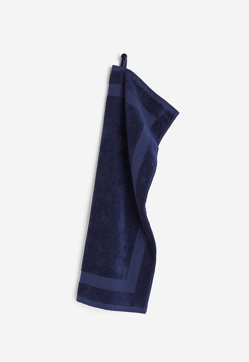 H&M - Velour hand towel - dark blue