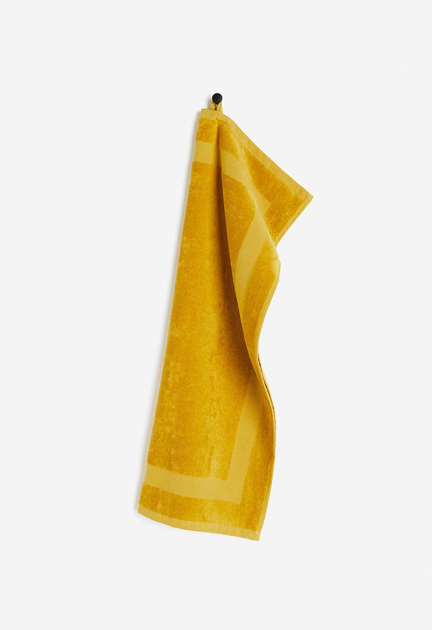 H&M - Velour hand towel - yellow