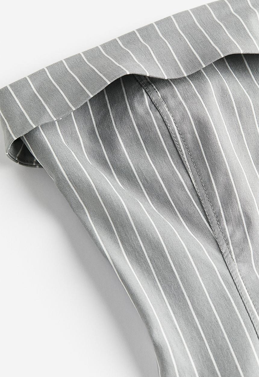 H&M - Bandeau dress - grey pinstriped