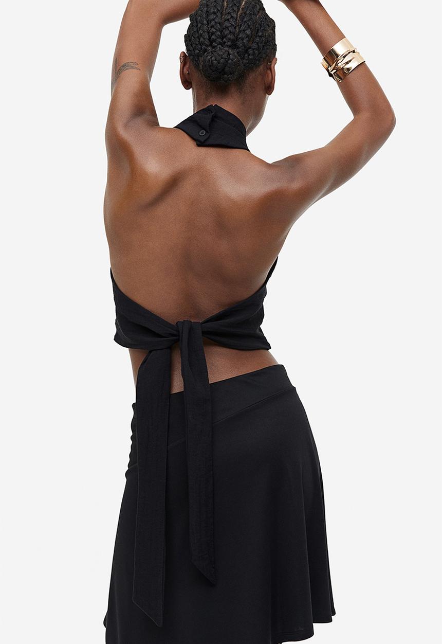 H&M - Asymmetric skirt - black
