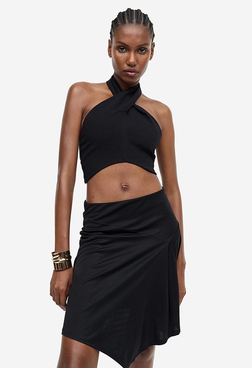 H&M - Asymmetric skirt - black