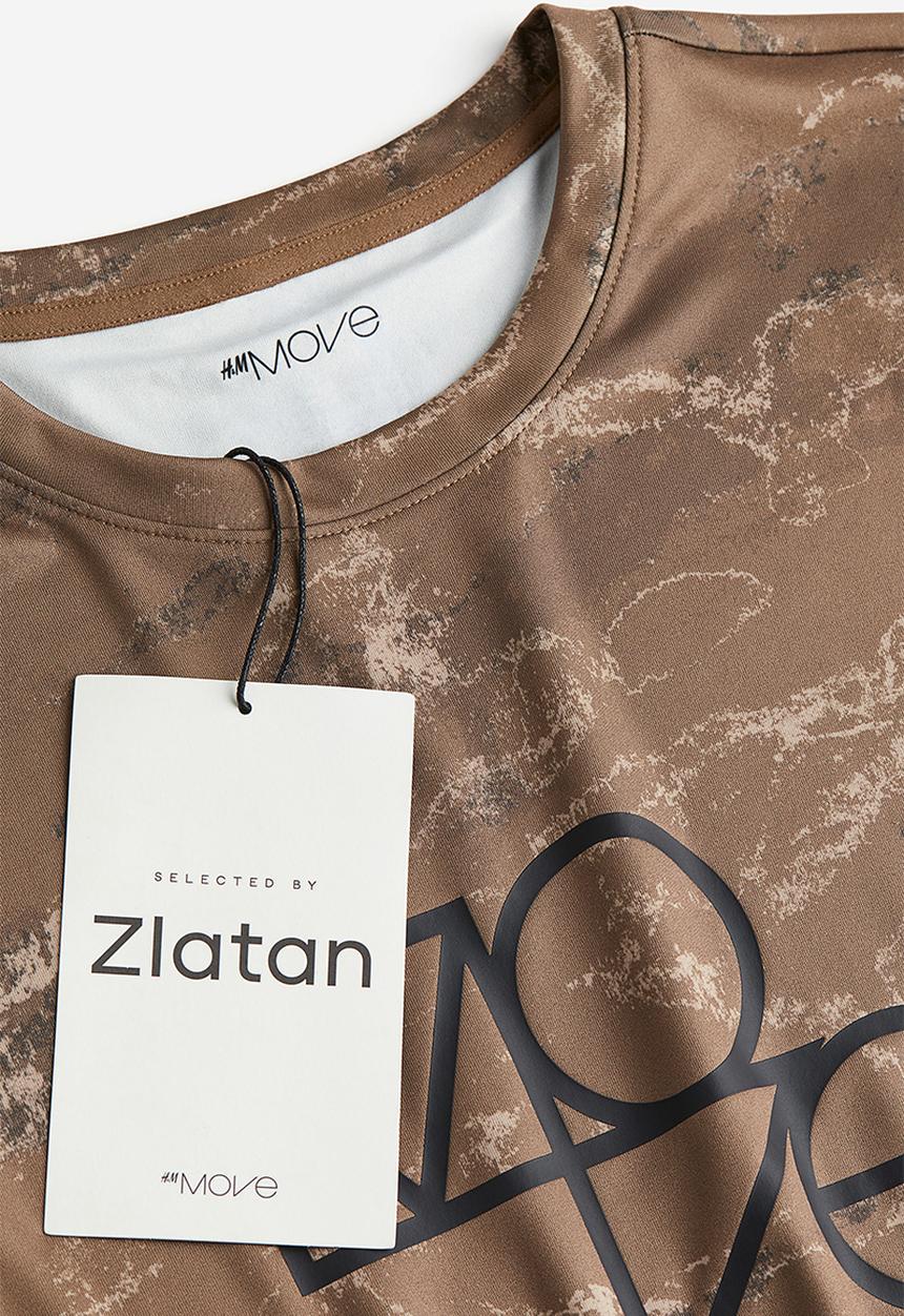 H&M - Drymove™ sports t-shirt - brown patterned