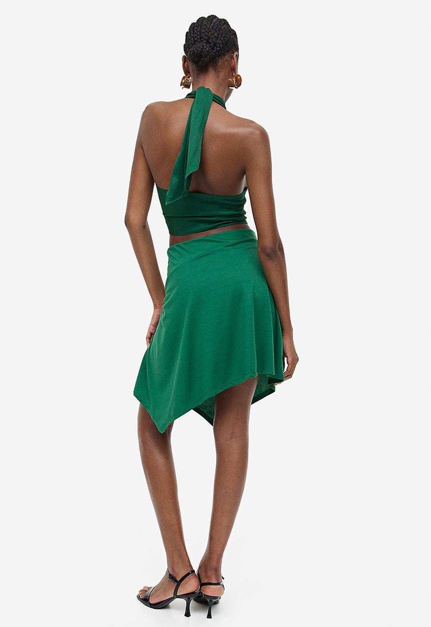 H&M - Asymmetric skirt - green