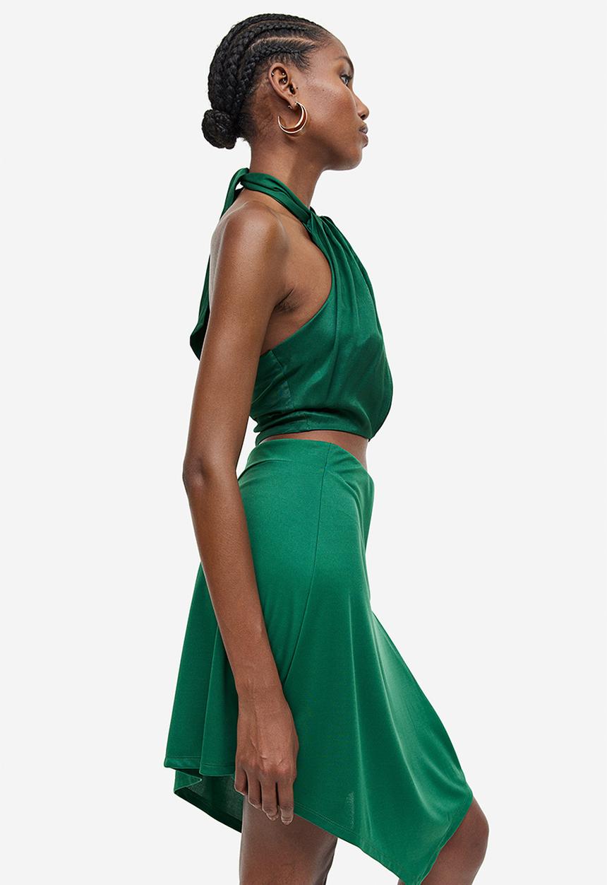H&M - Asymmetric skirt - green
