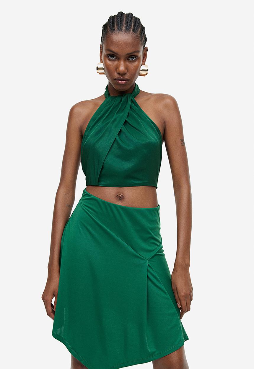 H&M - Asymmetric skirt - green