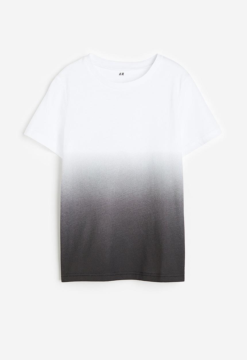 H&M - T-shirt - white ombre