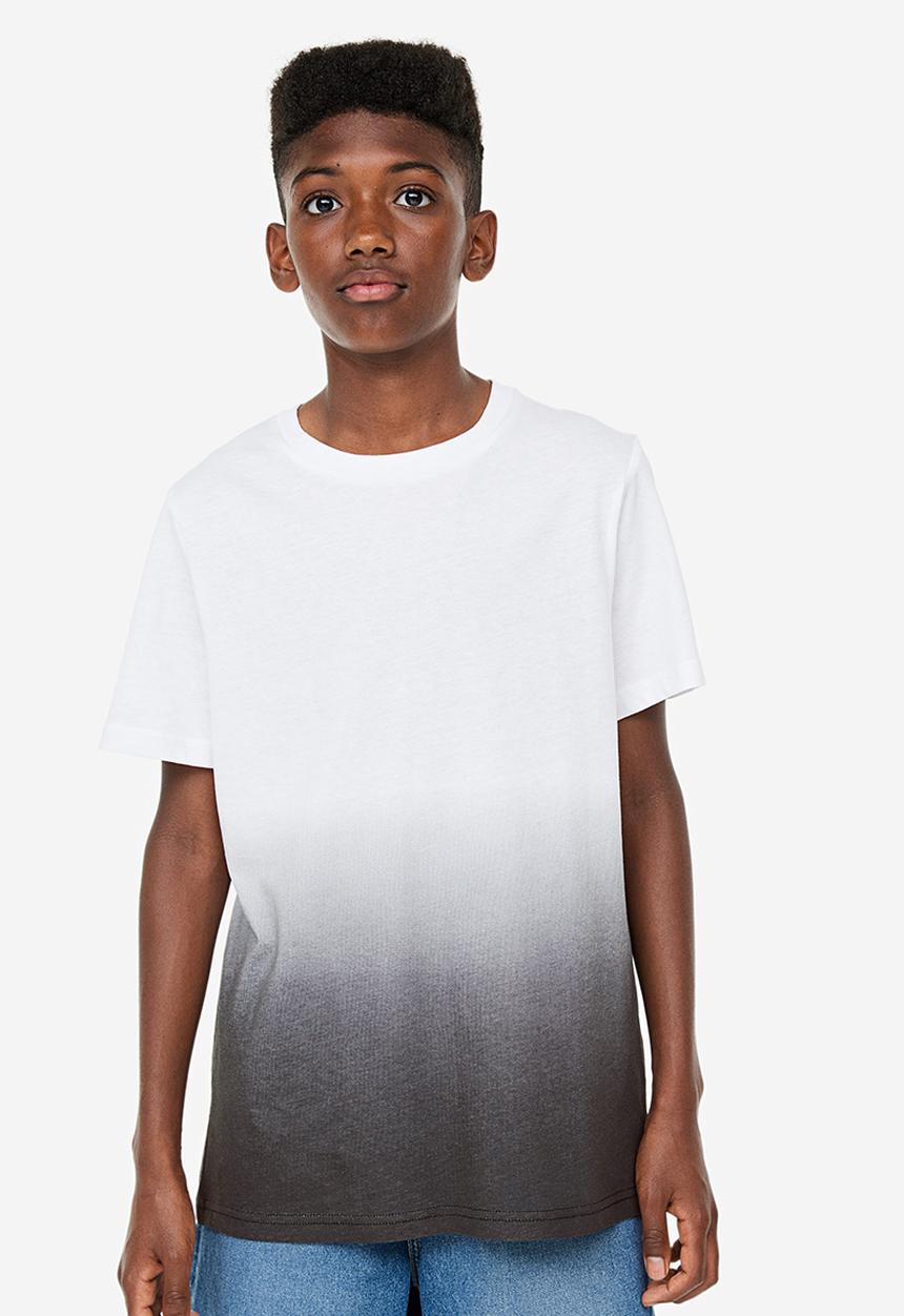 H&M - T-shirt - white ombre
