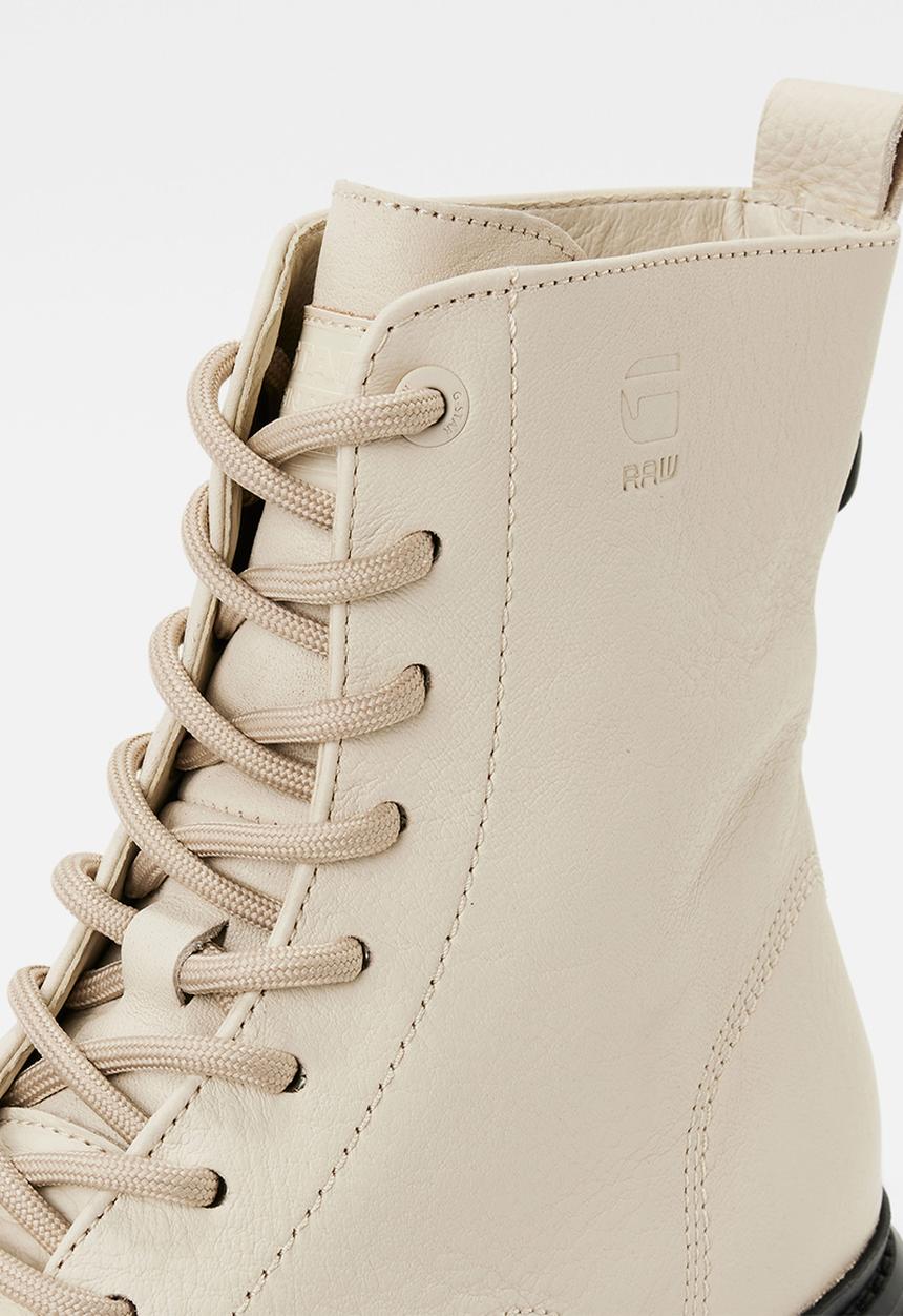 G-STAR - Radar high tumbled leather boots - dk beige