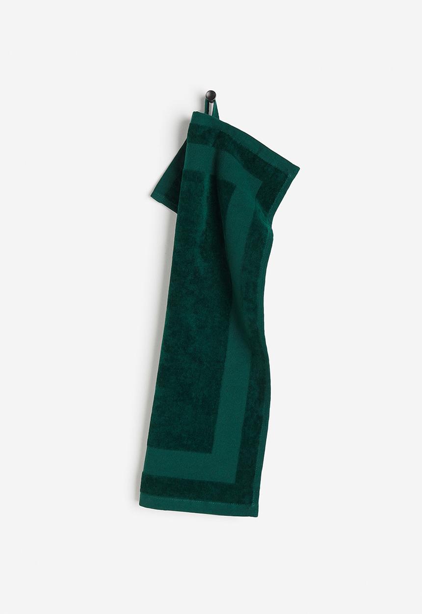 H&M - Velour guest towel - dark green