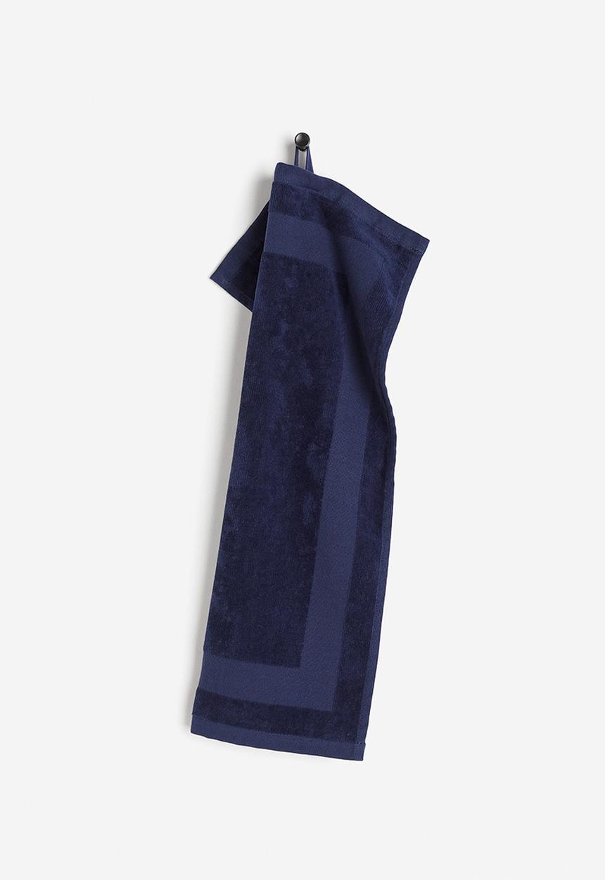 H&M - Velour guest towel - navy blue