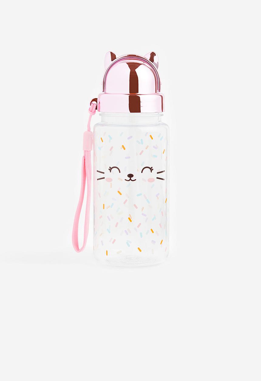 H&M - Water bottle - light pink cat