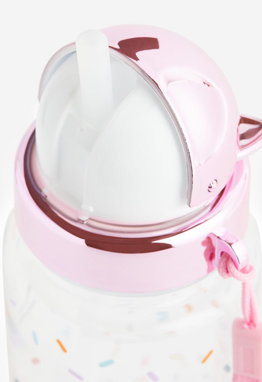 H&M - Water bottle - light pink cat
