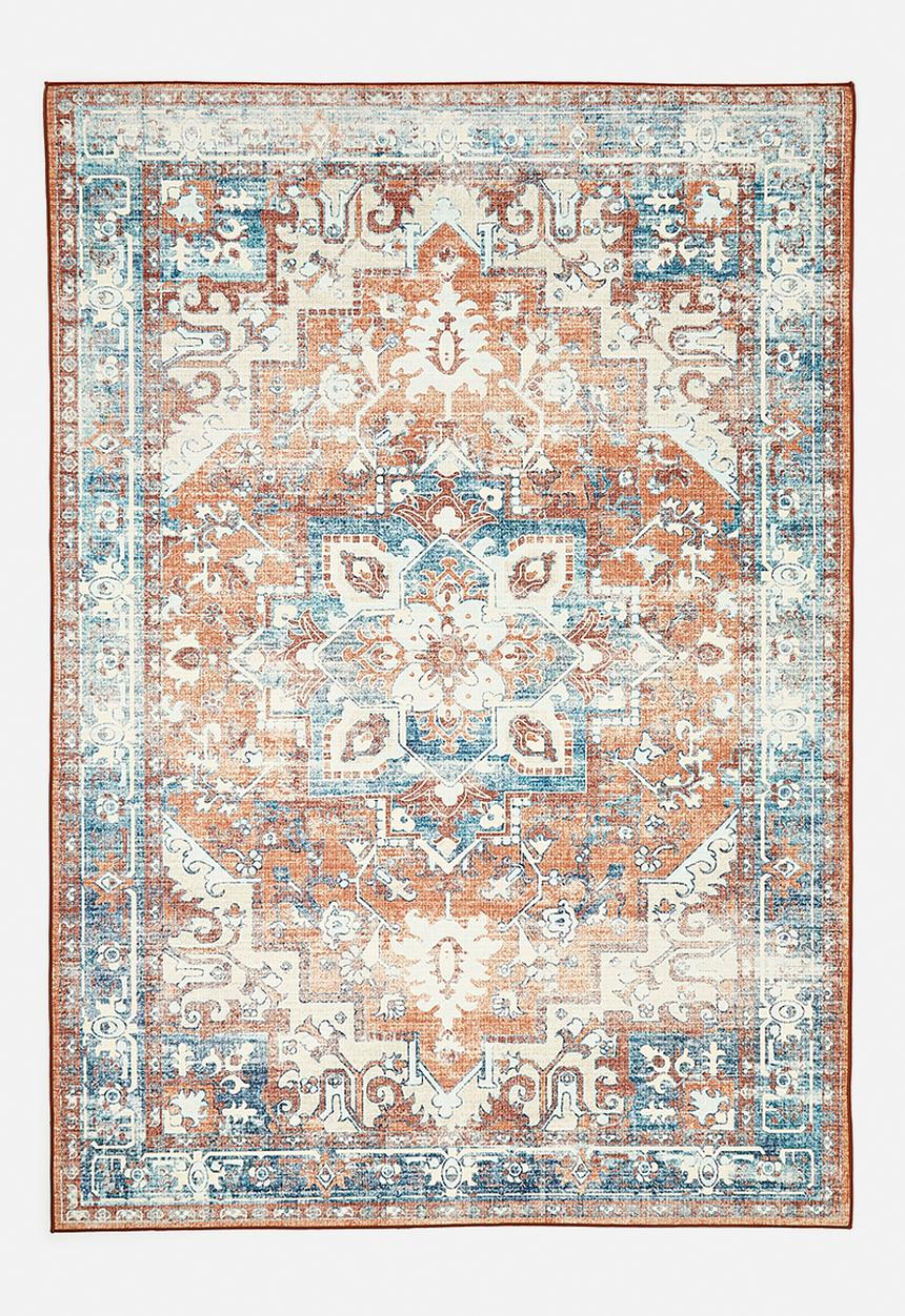 Sixth Floor - Brisbane Antique distressed Rug - Red & Blue