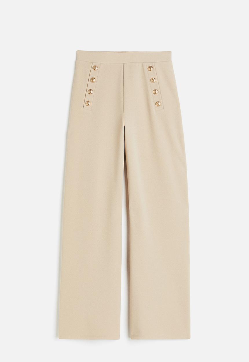 H&M - Button-front trousers - beige