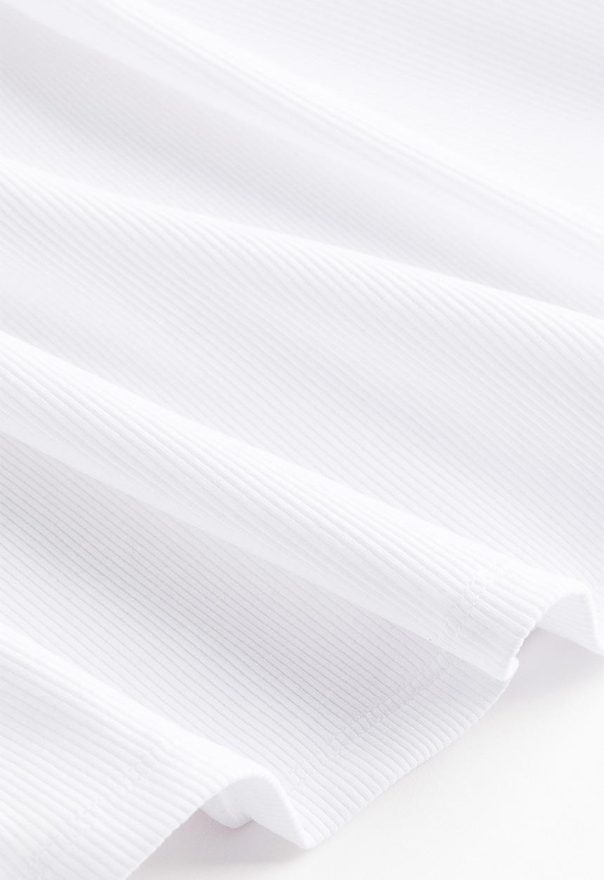 H&M - Cap-sleeved jersey dress - white