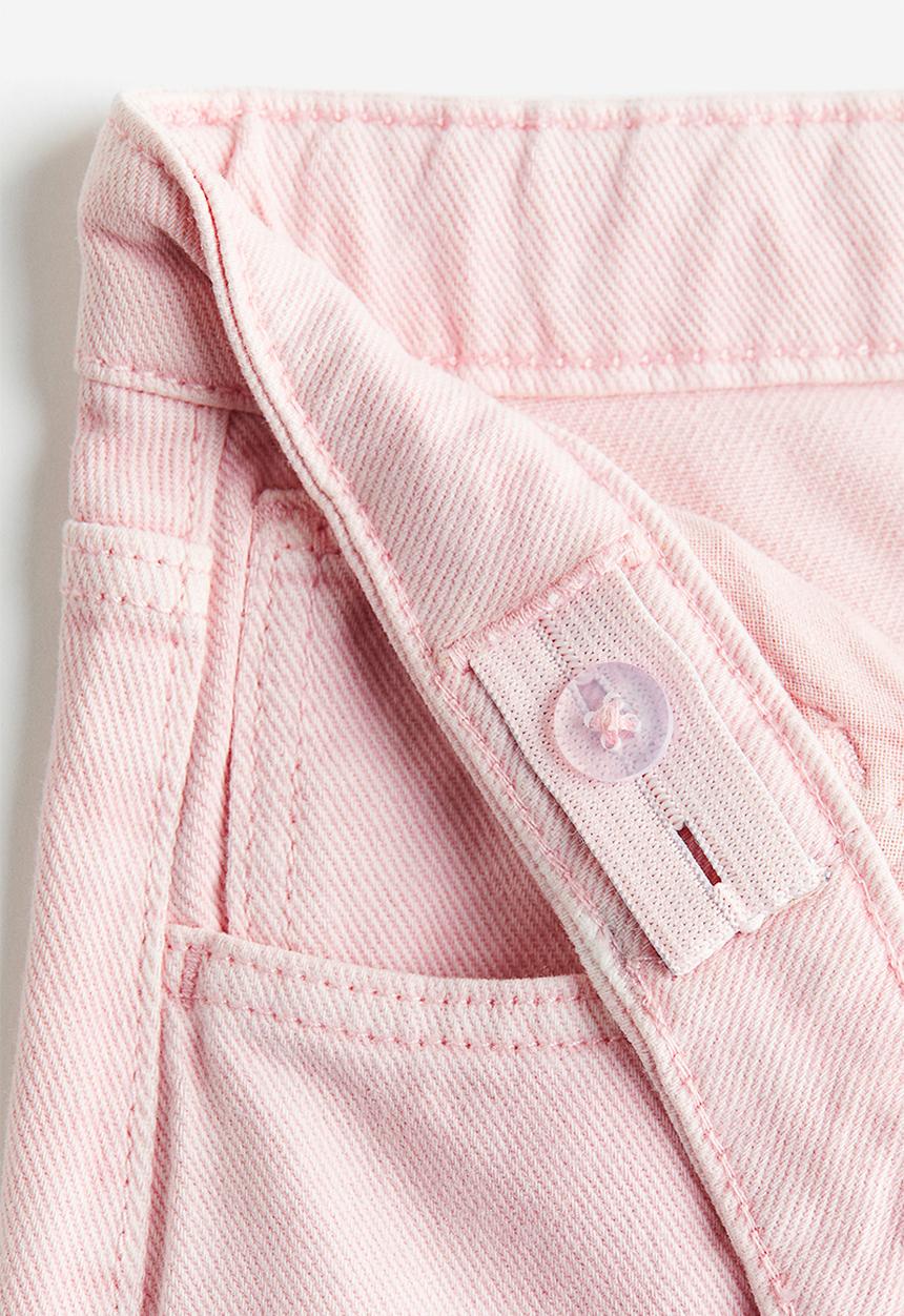 H&M - Wide leg cargo trousers - light pink 