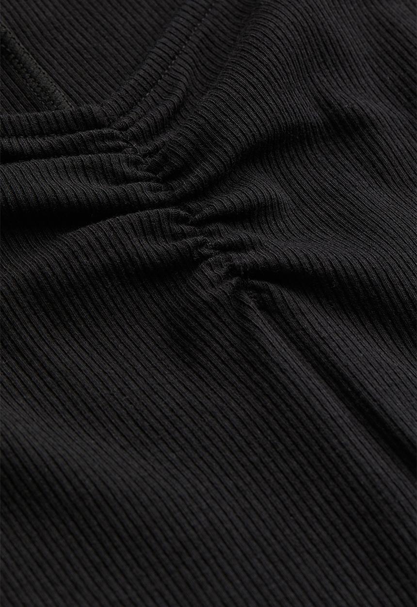 H&M - Cap-sleeved jersey dress - black